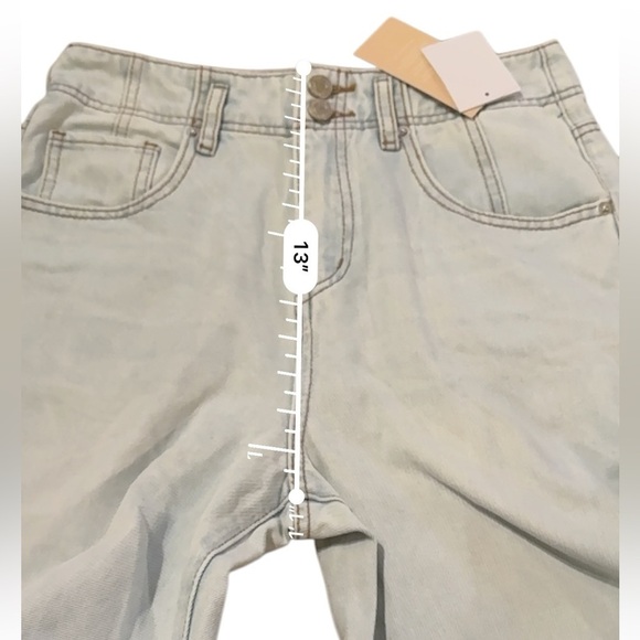 JustFab Light Wash High Rise Wide Leg Jeans Sz 27 NEW - Picture 9 of 11